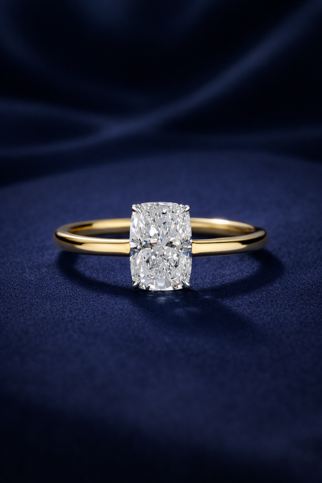 3.06CT Elongated Cushion Cut Engagement Ring