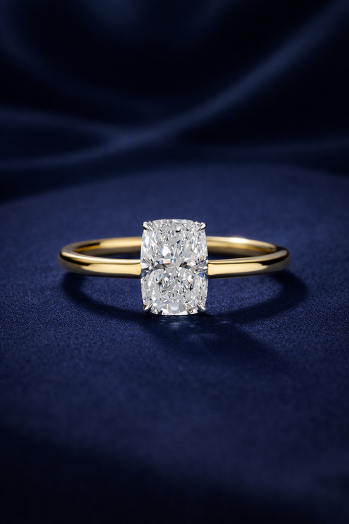 3.06CT Elongated Cushion Cut Engagement Ring